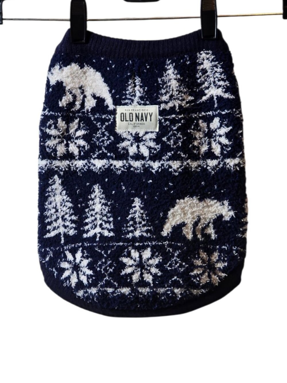 Old Navy Dog Sweater Small Polar Bear Snowflake Holiday Pet Christmas Winter